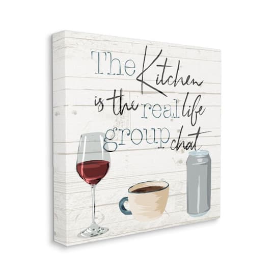 Stupell Industries The Kitchen Group Chat Canvas Wall Art